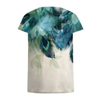Bluze za žene Dressy Casual kratkih rukava V-izrez Ljetne grafičke grafičke majice L