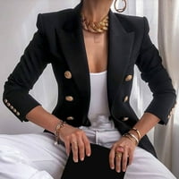 Elegantni poslovni ured za žene dama Solid gumb odijelo jakna kaput ležerna bluže odijelo jakne kaput