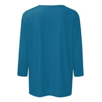 Majice MLQIDK Thirts za žene Ženske košulje i bluze, Ženska ljetna majica V-izrez Solid Boja labavi