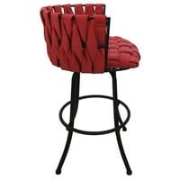 Metalona 30 Metal bar stolica - crveni vinil - crna baza