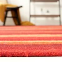 Striped Kilim STK601Q ručno rađeni crveni tepih
