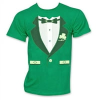 Irska tuxedo Novelty grafička zelena majica - velika