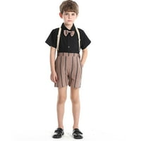 Leesechin Toddler Boys Clearence Boys Kratki rukav Top & Strap kratke hlače Oprema za djecu, majice