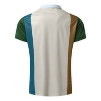 Muške polo majice Ljeto odijelo Ležerne prilike patent zatvarača u boji blok odijelo teniske košulje