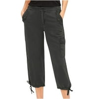 Gacuw Capri pantalone za žene plus veličine teretni pantalone plus veličina Regularne fit duge hlače