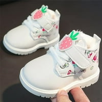 Djevojke čizme dječje čizme djevojke jednokratne čizme voće tiskanje pamučne čizme toddler čizme bijele