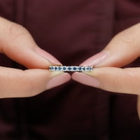 1. CT je stvorio plavi safir vječni prsten za vječnost, 14k bijelo zlato, SAD 7.50