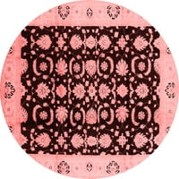 Ahgly Company u zatvorenom okruglom orijentalnim crvenim tradicionalnim prostirkama površina, 5 'krug