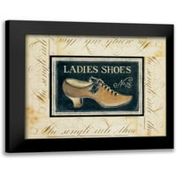 Poloson, Kimberly Crni moderni uokvireni muzej umjetnički print pod nazivom - dame cipele br. 25