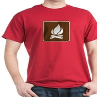 Cafepress - Sign za kamp vatre tamna majica - pamučna majica