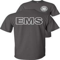 Fair Game EMS majica, hitne medicinske usluge Grafički tee-charcoal-S