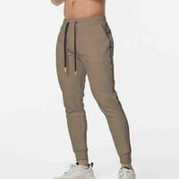 Muške hlače muške proljeće casual fitness trkački pantaloni za crtanje labavih struka Boja podudaranja