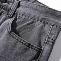 Akiihool muškarci Jeans opušteni fit muški klasični 5-džepni protetski jean