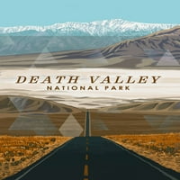 View autoputa, Nacionalni park doline smrti, moderna tipografija
