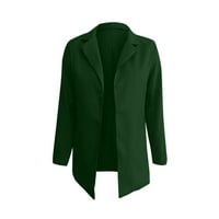 Žene kapute Cleaming Casual Blazer jakne odgovaraju čvrstim obojenim dugim rukavima za poslovne ured