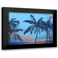 Isabelle z Black Modern Framed Museum Art Print pod nazivom - Sunset Beach
