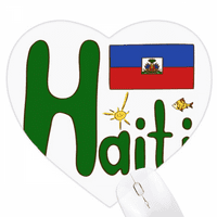 Haiti Nacionalna zastava Crveni plavi uzorak srca MousePad Gumeni mat igra