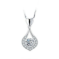 Lzobxe ženske ogrlice svjetlucavajuće ogrlicu za srce VADROP, privjesak ogrlica luksuzna srebrna privjesak