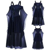 Youmeao Renesansne kostimo Žene rupe rukavice od rukava s rukavima plus veličina Srednjovjekovna haljina Steampunk haljina gothic Retro Party haljina