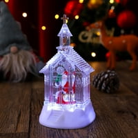 Haykey New Božićni ukras Santa Claus Crystal Church Svjetla snježna svjetiljka Božićni poklon