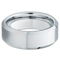 Vjenčani prsten Tungsten, srebrni vjenčani prsten, volfram karbidni prsten, zaručnički prsten, pljusak