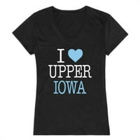 Republika 550-681-blk- Gornja Iowa univerzitet Paun i volim ženska majica, crna - mala