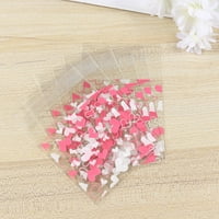 Frcolor Valentines Day Love Heart Ispis Candy torbe Prozirne torbe za pakiranje Samoljepljivi kolačići