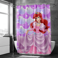 Crtani sirena Ariel uzorak za zavjese za tuširanje modna kupaonica zavjesa postavljena vodootporna,