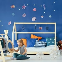Sea World Wall Paste Sea Sea Horse Star Shell Mural Art Naljepnica za spavaću sobu Dnevna soba