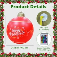 Dajte lagane božićne ukrase, božićni balon PVC ukrašene kugle, džinovski božić na napuhavanje Christm