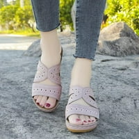 Pntutb Cipele Ženske višebojne vezene sandale sa cipelama za platformu za ribe