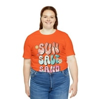 Sunčani slani pijesak, ljetna grafička majica