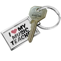 Keychain I Heart voli moj učitelj muzike