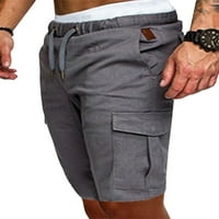 Muškarci Teretne kratke hlače, elastične strukske vučne kratke hlače sa džepovima