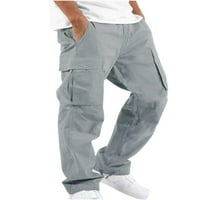Eyicmarn Muškarci teretna hlače sa džepovima Solid Colore labavi elastični jogger Dukseri Ležerne pantalone