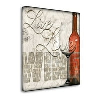 Tangletown Fine Art 'Live Love Wine' Grafički otisak umjetnosti na platnu