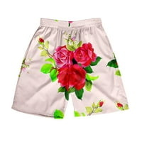 KINGQUE MUŠKARCIJA KRATKE NA PLAŽI ELASTIČNI Cvjetni print Summer Kratke hlače Havajski odjeća za odmor