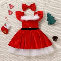 Božićna toddler djevojka haljina odijela dugih rukava tutu tutu toddler baby girl božićna haljina odjeća 1- godina