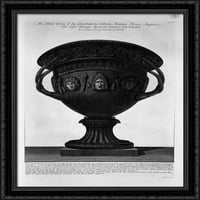 Antikna vaza bazalta pronađena je na posudi u velikoj crnom ukrašenom drvetu uokvirene platnene umjetnosti