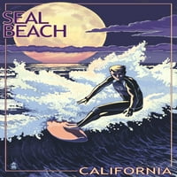 Brtva plaža, Kalifornija, Noćni surfer