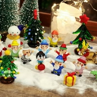Farfi božićni ukras Clean Texure Anti-udarke Colorast Festivna lutka Kuća Santa Model za radnu površinu