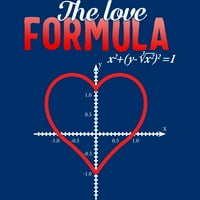 Love Formula Math Valentines Day Love Nerd Geek School Science Muns Royal Blue Graphic Tee - Dizajn