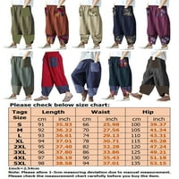Avamo široke pantalone za noge za žene Loase Harem hlače u boji Blok Ležerne prilike bager-pantalone