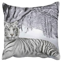 Bijeli sibirski tigarski zimski jastuk jastučni jastuk