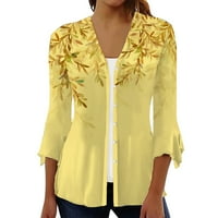 Tobchonp Vintage Patchwork T majica ženska modna ženska majica casual odjeća za žene Yellows