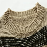 Muški džemper okrugli vrat dugih rukava s dugim rukavima Srednje pruge Ležerne pulover jesen i zimska