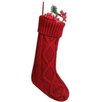 Corashan Božićni dekor Božićni praznici Pleteni čarapa za viseće Crochet Stock Tree Ornament Decor