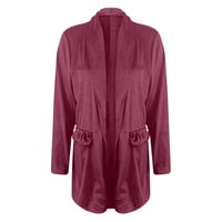 Ženska kaput jakna plus veličina dugih rukava Moda otvorena prednja labava gornja odjeća Solid bluza