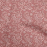 Onuone baršunaste ružičaste tkanine azijske paisley šivaće tkanine uz dvorište tiskano diiy odjeća širokoza
