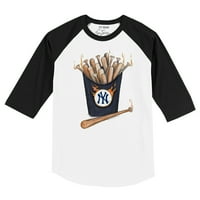 Dojenčad sićušni otvor bijeli crnci New York Yankees Hot Bats Raglan rukava majica